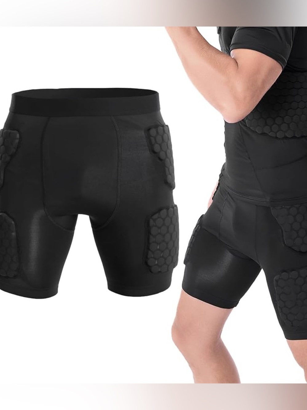 NWOT Compression Shorts (L) with Padding for Basketball, Soccer, Baseball & more